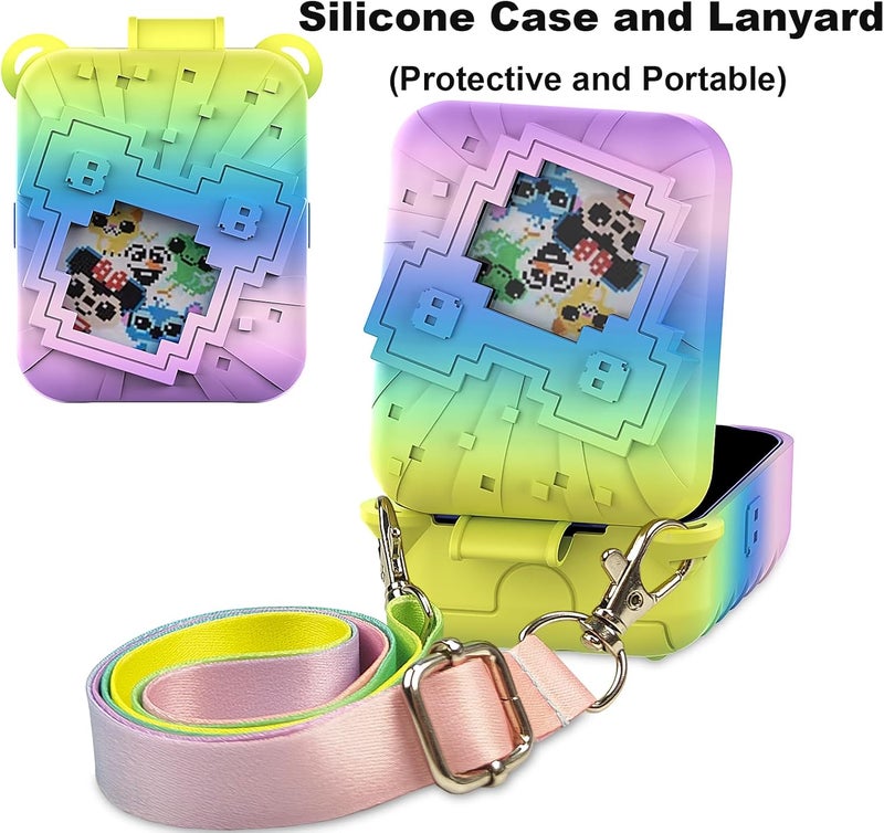 JCHPINE Silicone Cover Case for Bitzee Disney Interactive Digital Pet and Case, Protective Skin Sleeve for Bitzee Disney Virtual Electronic Pets (Rainbow) - Image 4